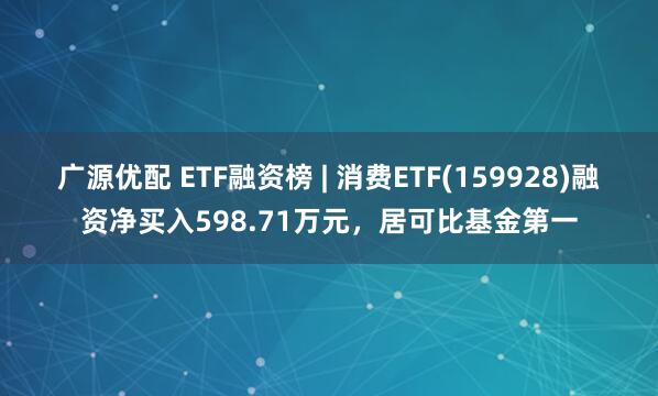 广源优配 ETF融资榜 | 消费ETF(159928)融资净买入598.71万元，居可比基金第一